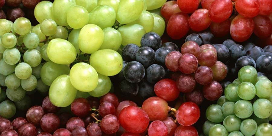 grapes a pile of fresh fruit and vegetables