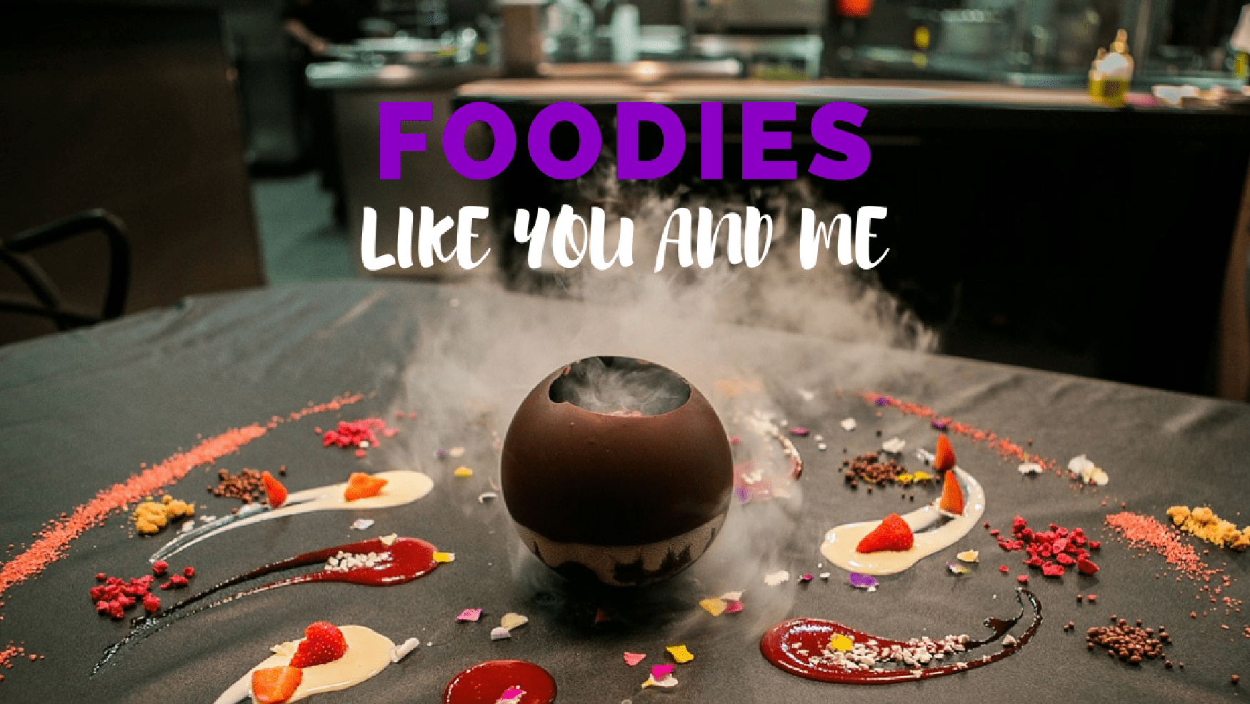 Foodies like you and me a cake sitting on top of a table
