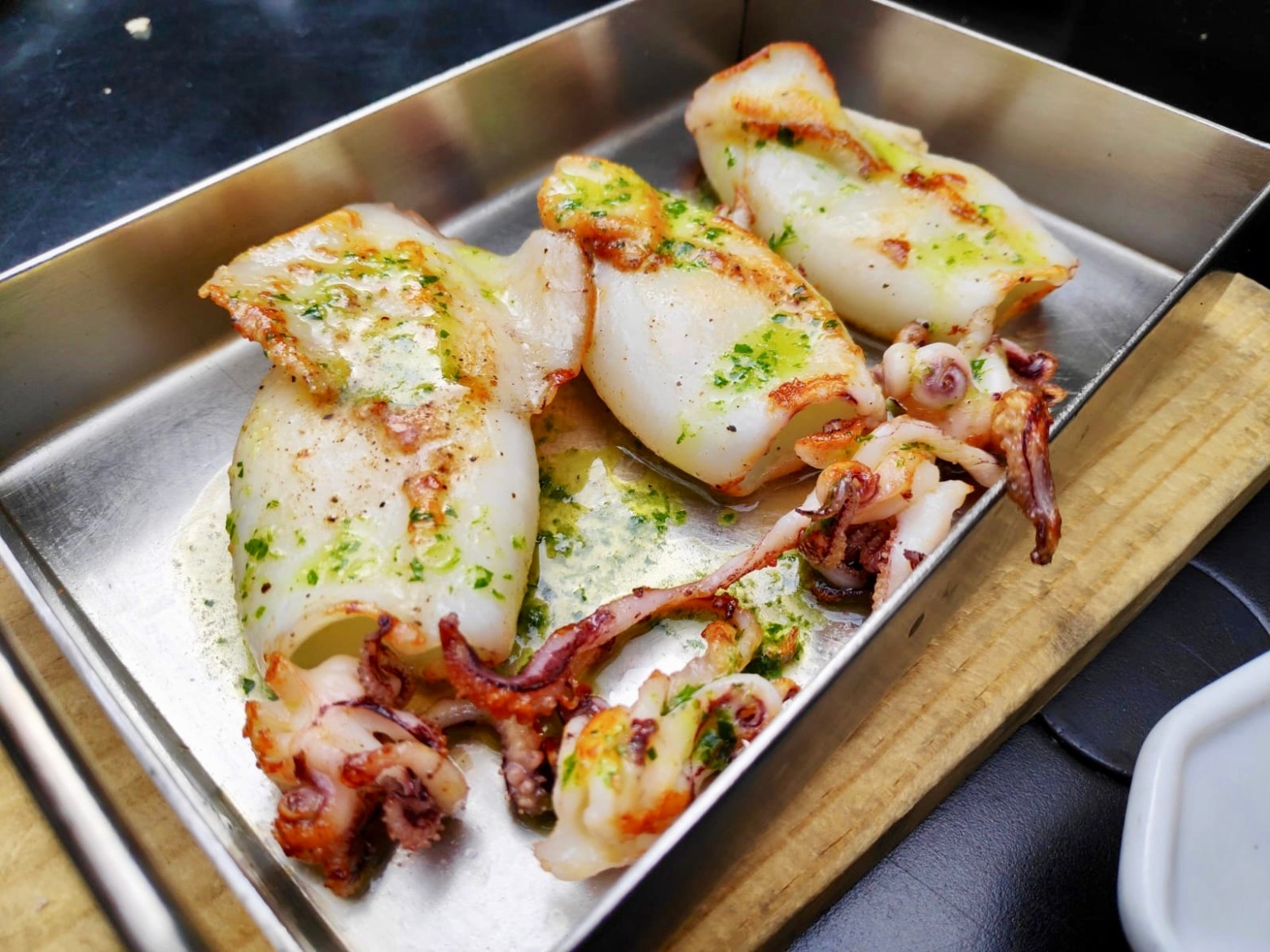 a tray of food on a table