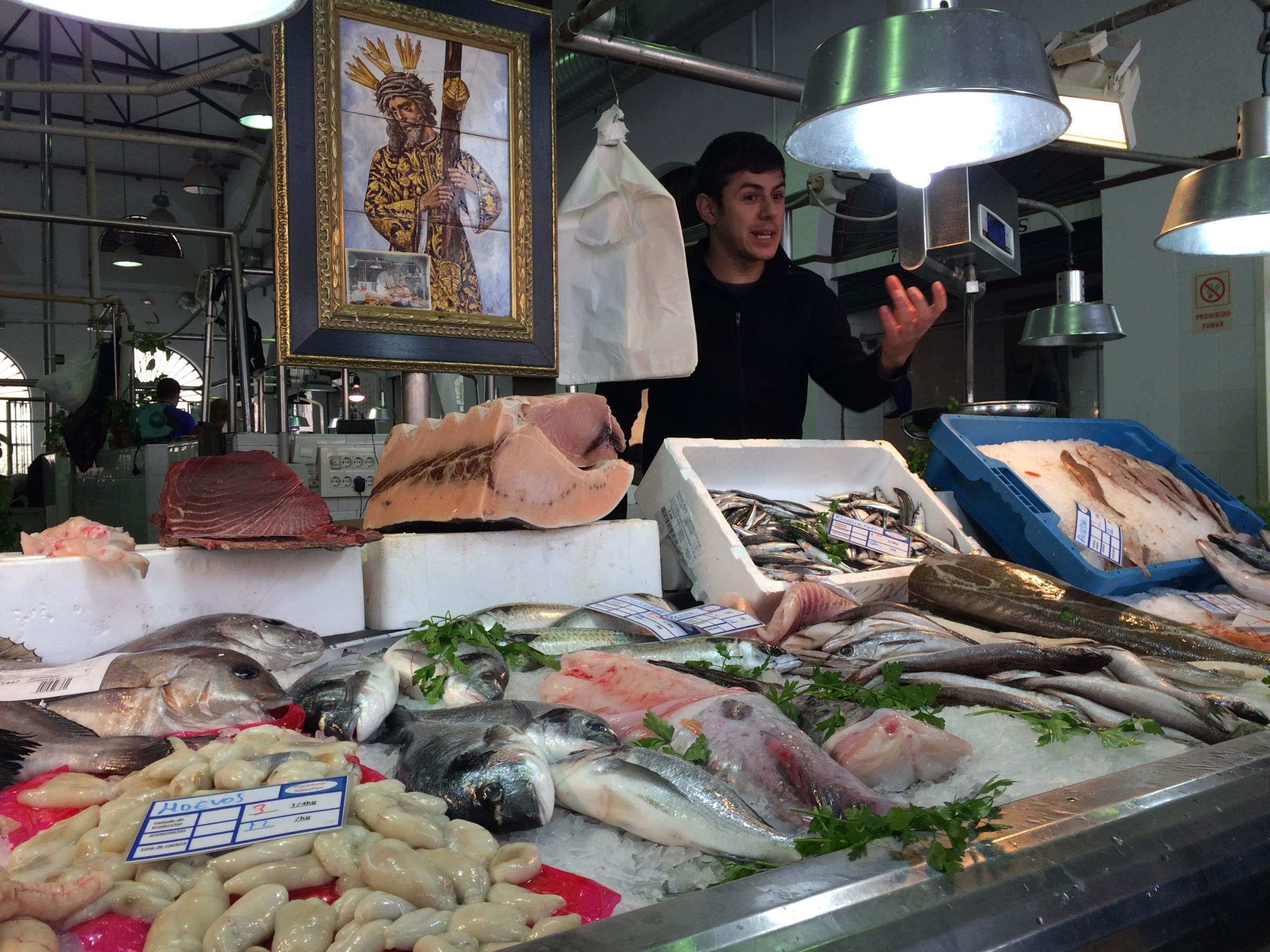 a person cooking food on a table