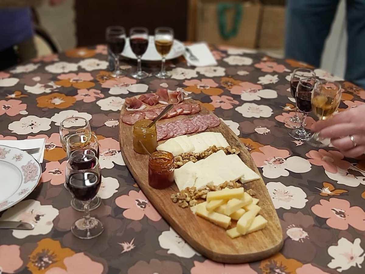 a plate of food on a table