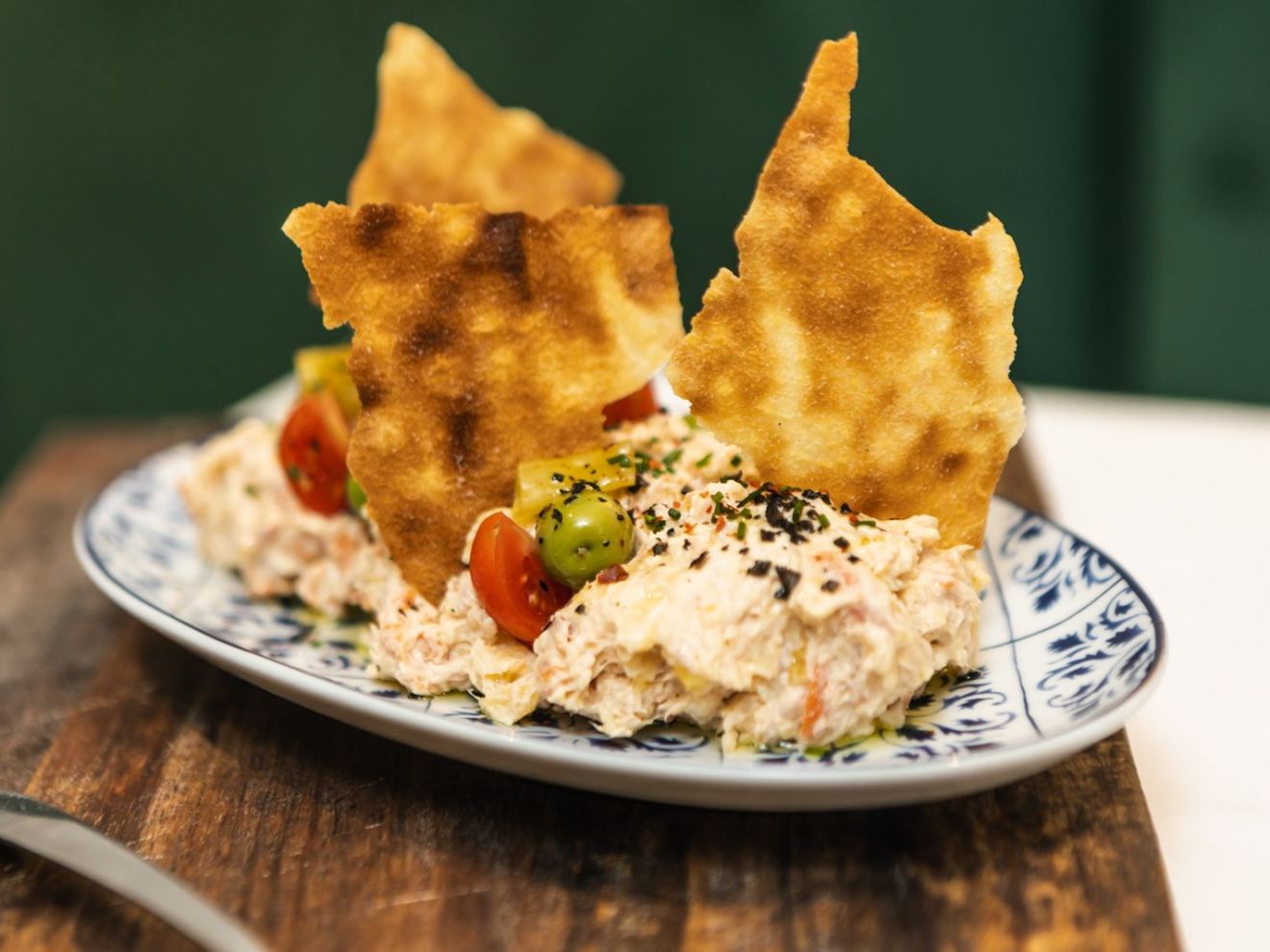 a close up of a plate of food on a table