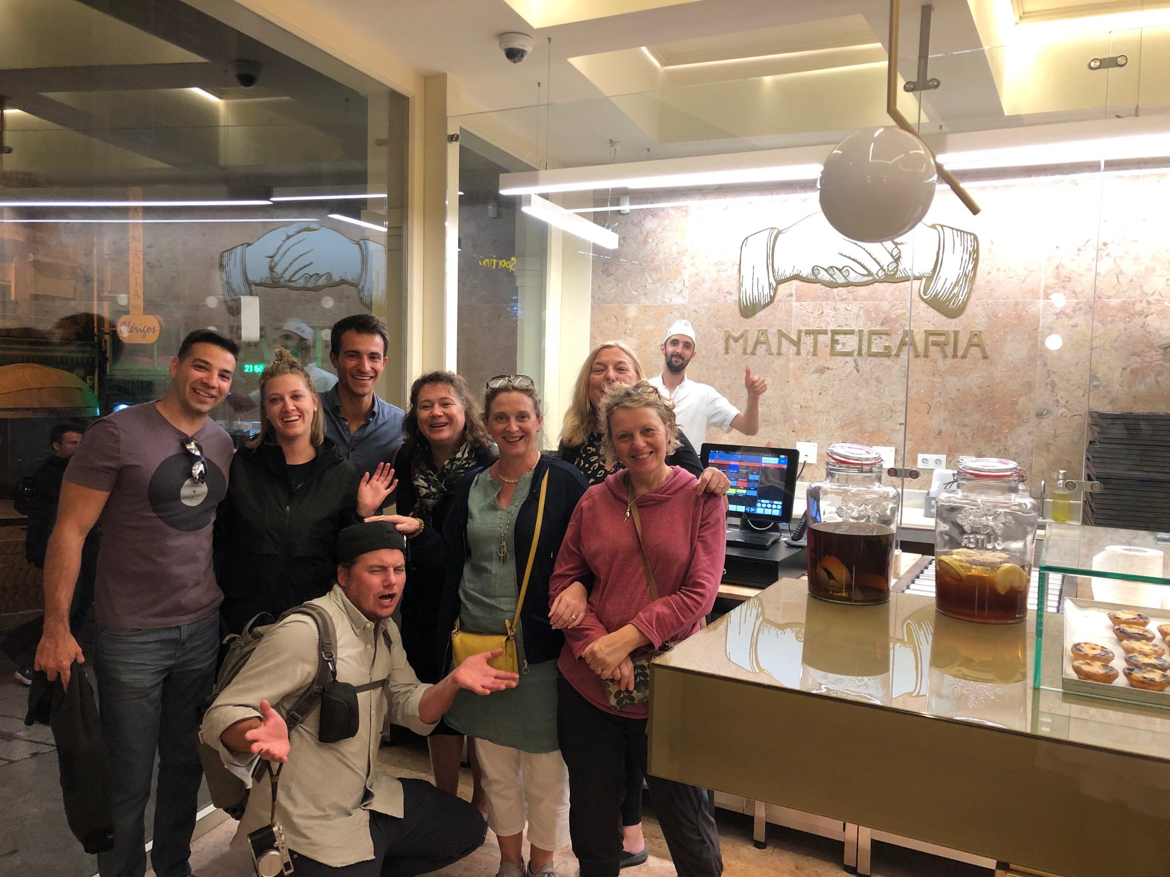 a group of people posing for the camera