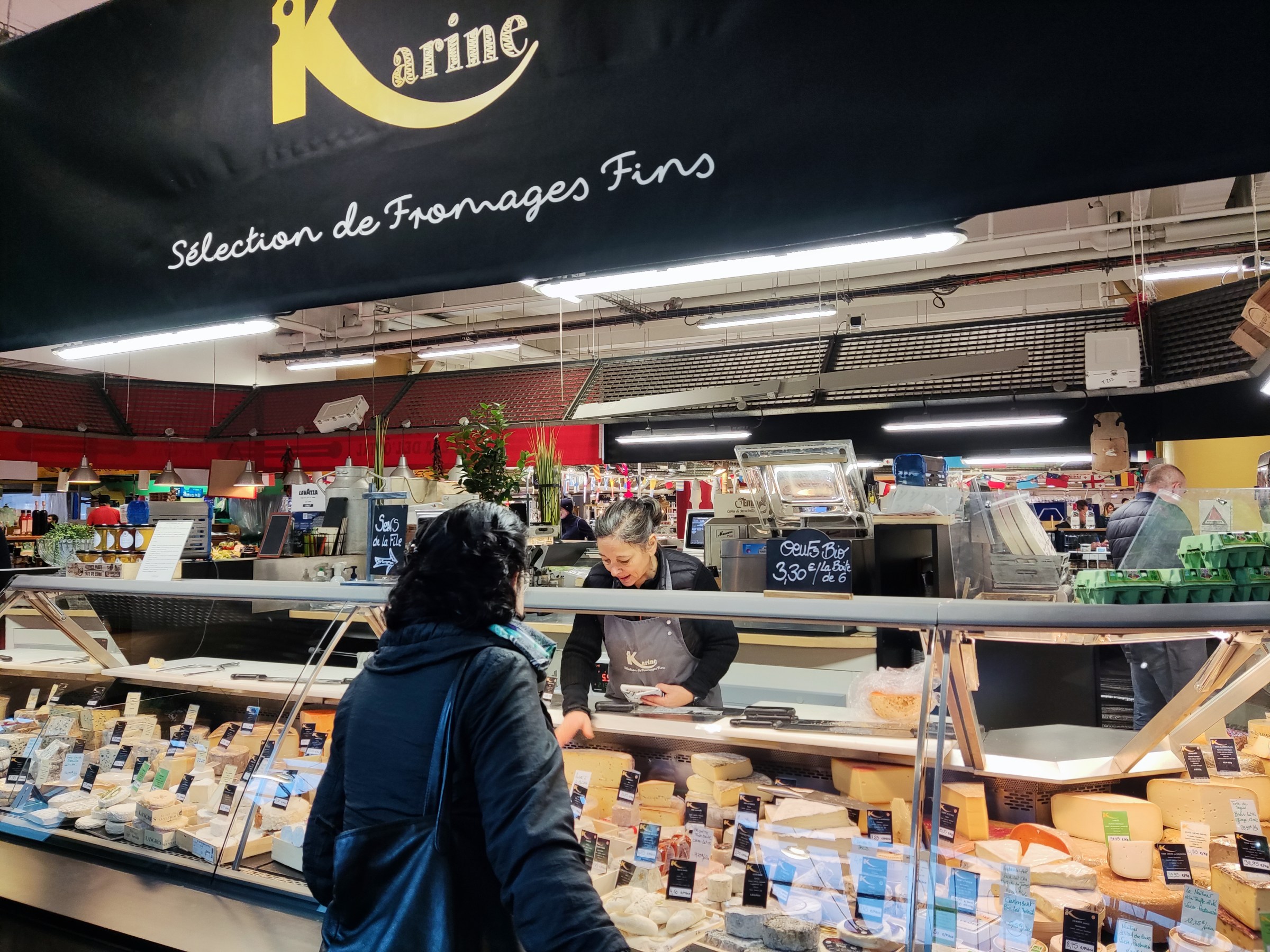 Typical French market cheese lover