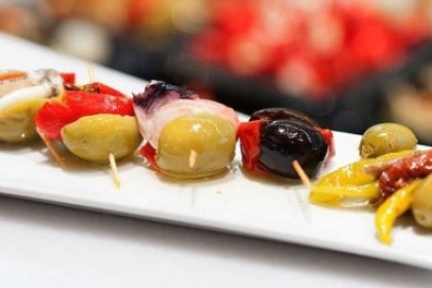 a close up of a plate of food