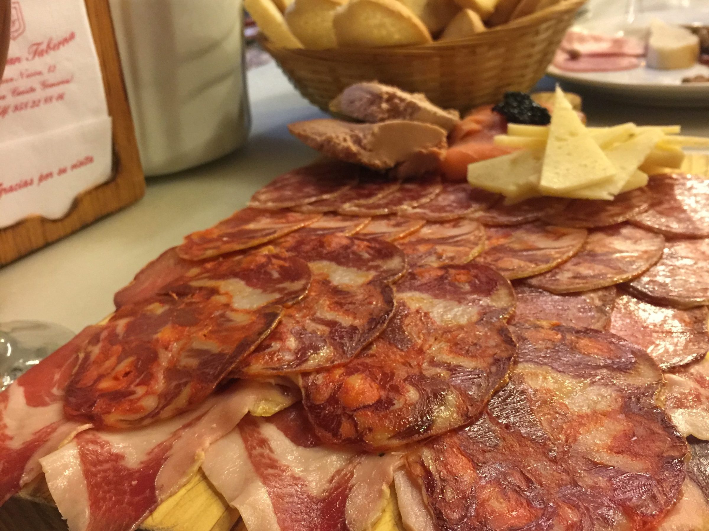 food on a table