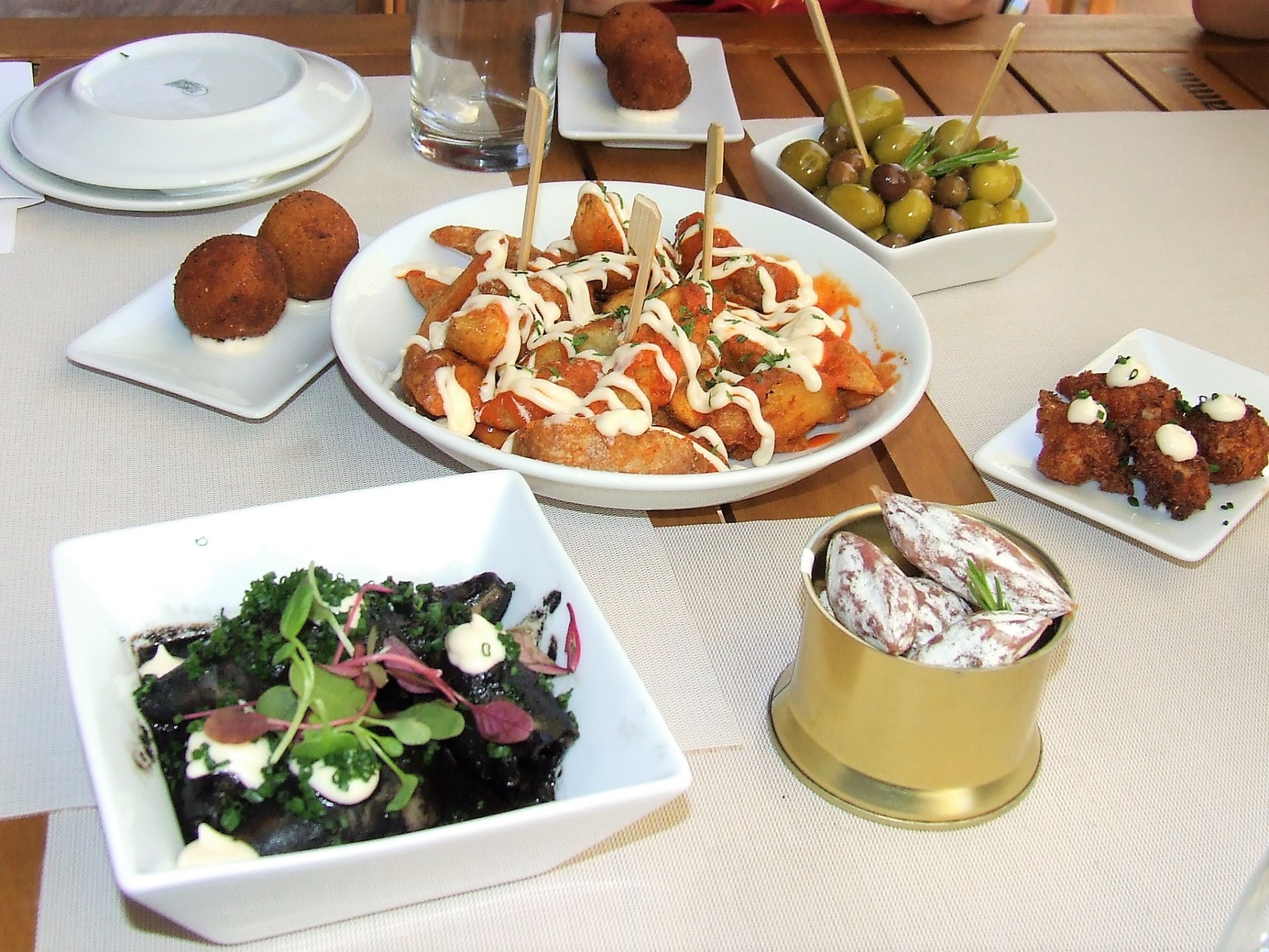 a plate of food on a table