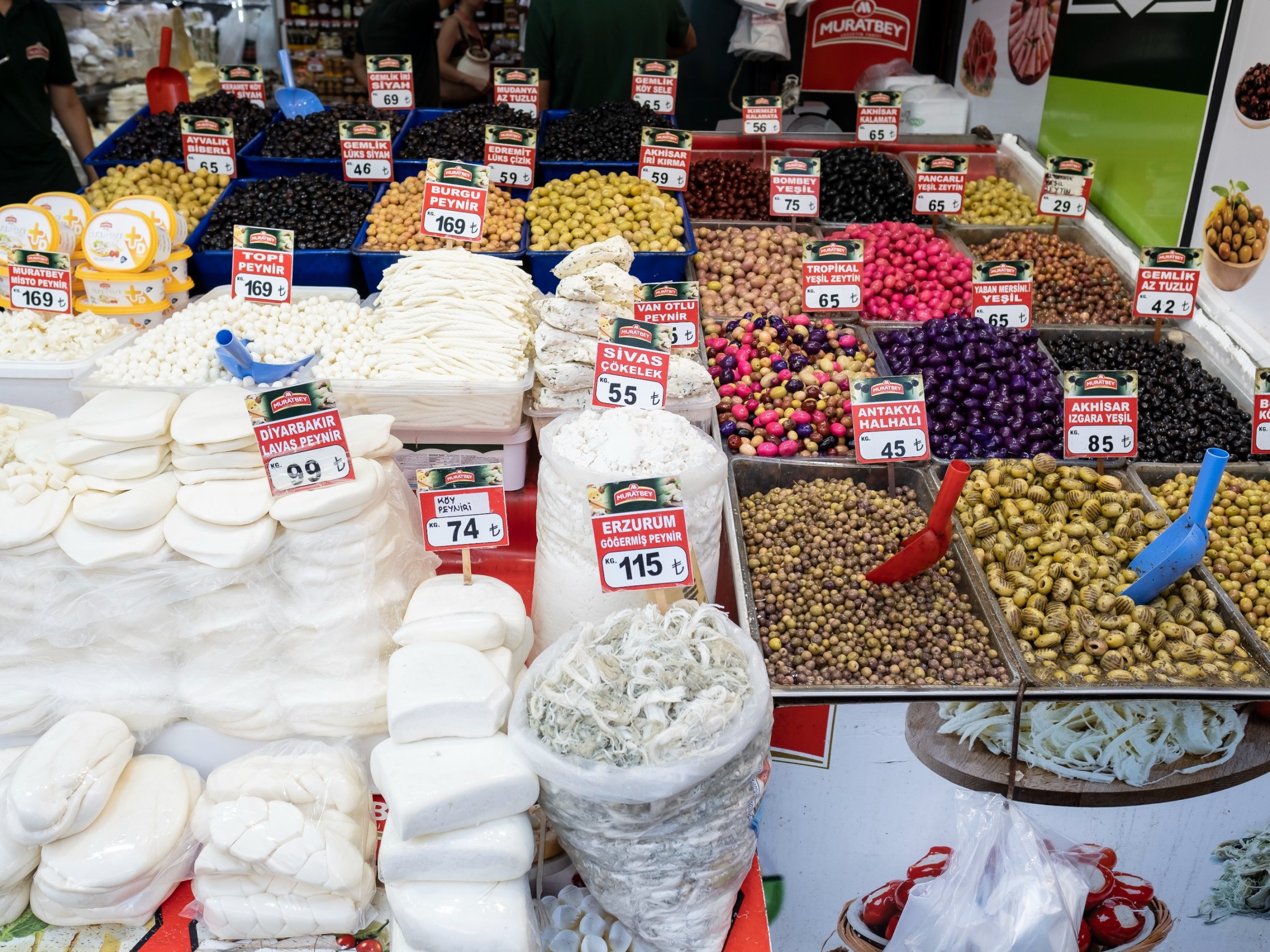 a store filled with lots of different types of food on a table