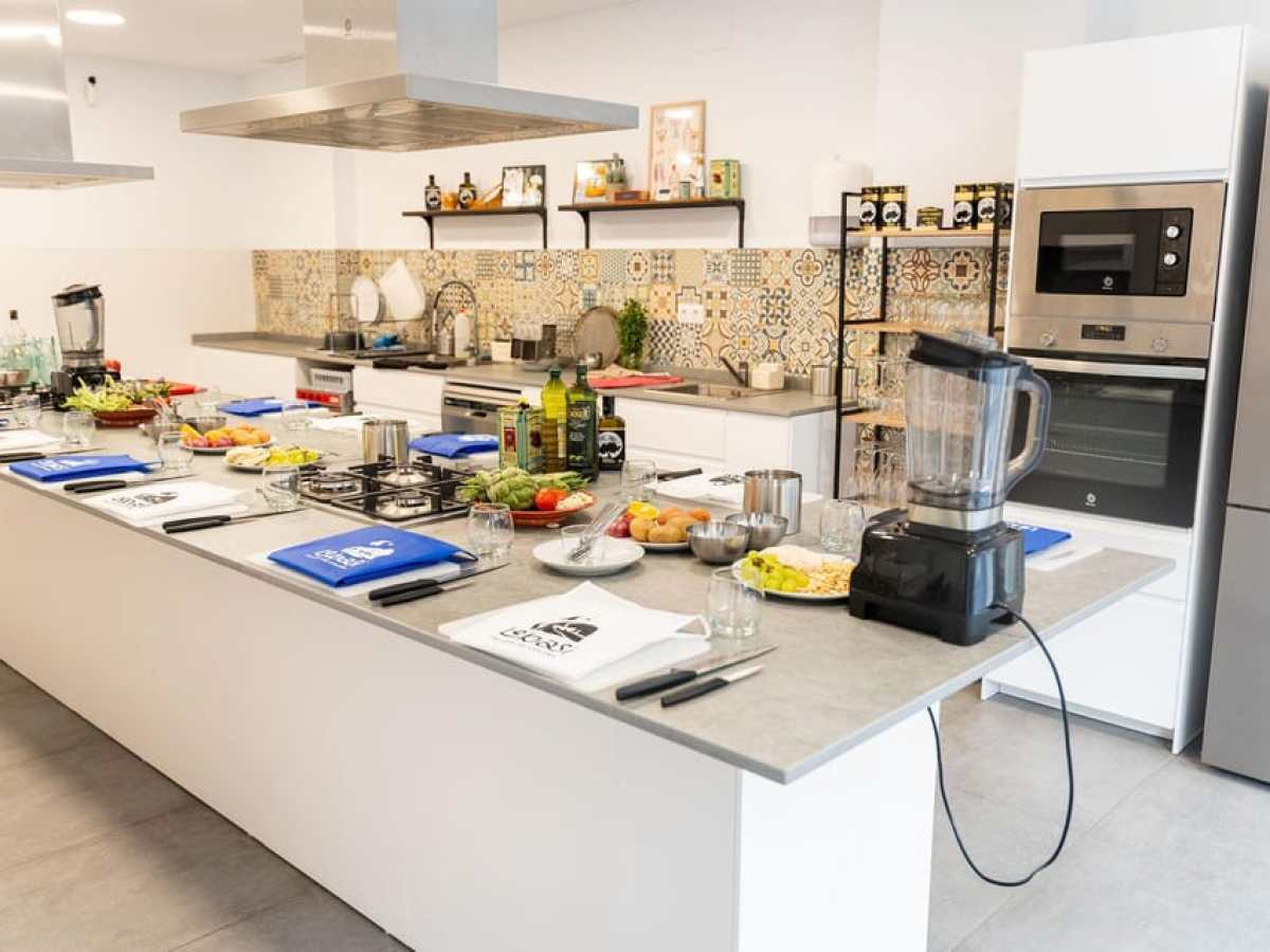 a kitchen with a sink and a microwave