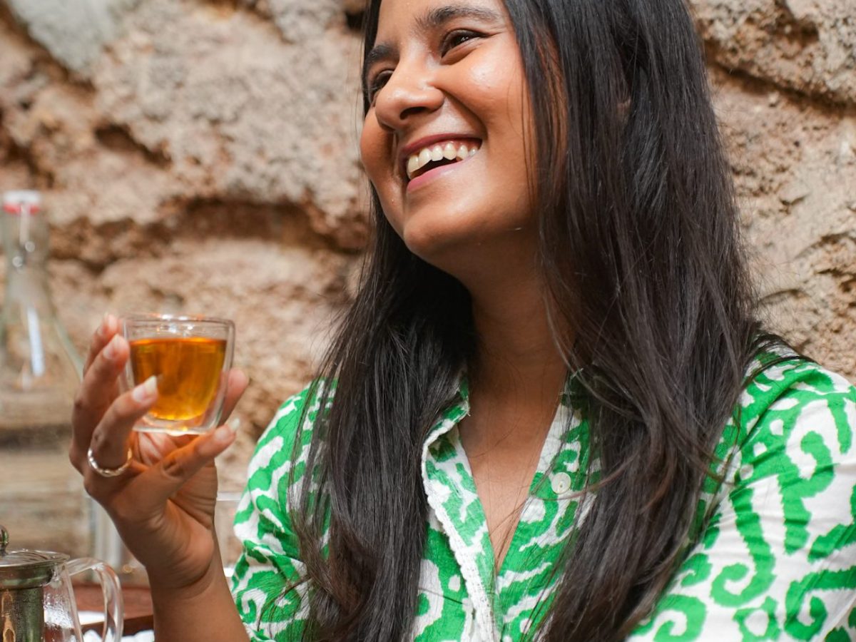 a woman smiling for the camera