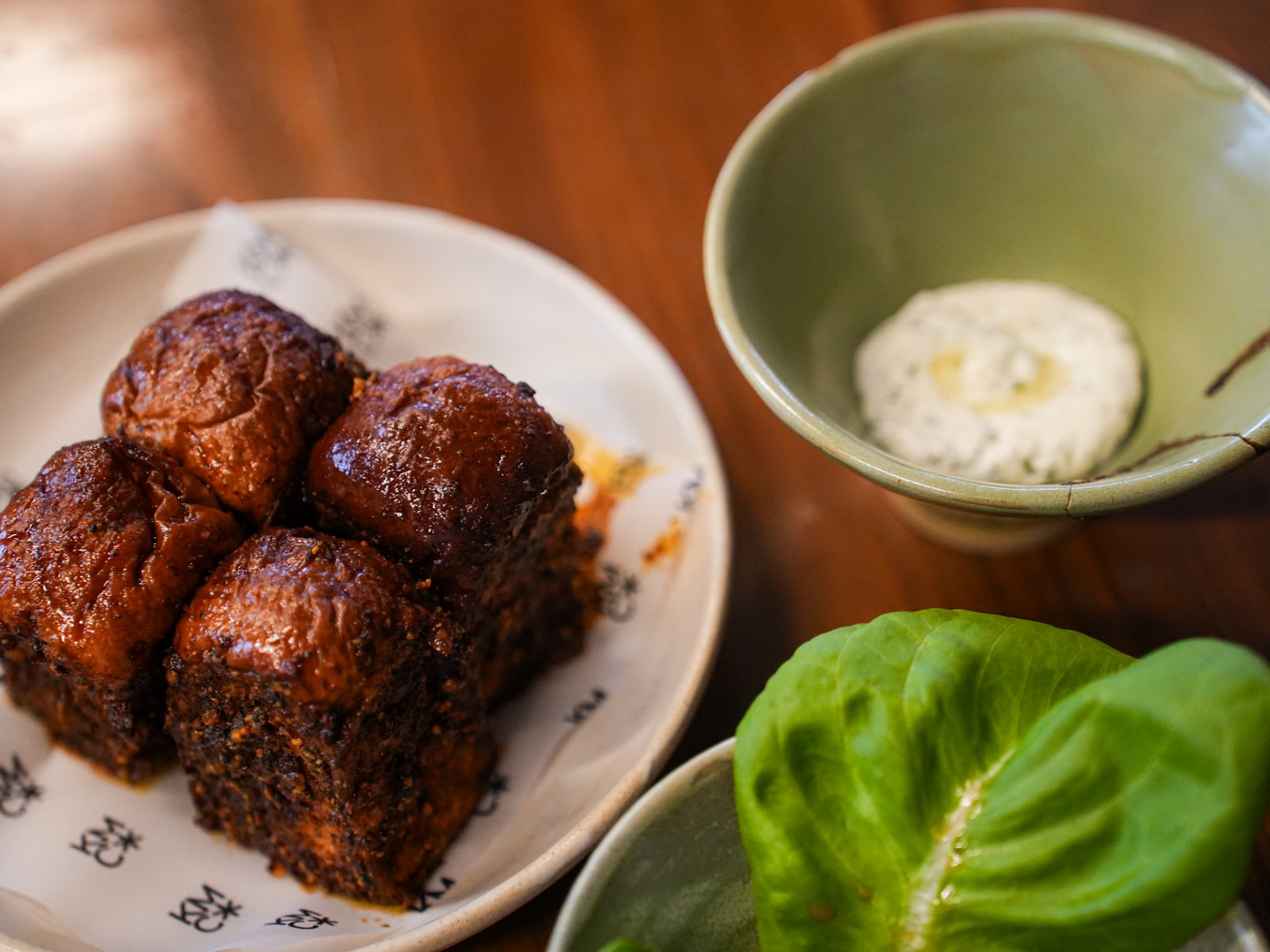 a plate of food on a table