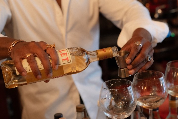 a man holding a wine glass